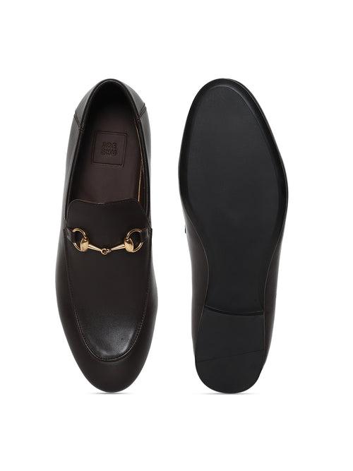 JOE SHU Men's Genuine Leather Formal Loafer with buckle