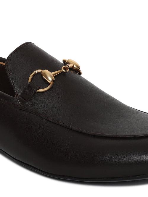 JOE SHU Men's Genuine Leather Formal Loafer with buckle