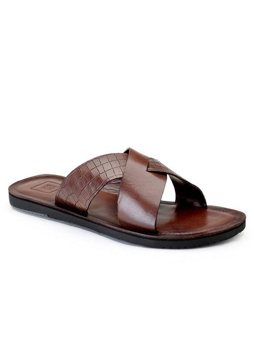 JOE SHU Men's Genuine Leather Casual Slipper