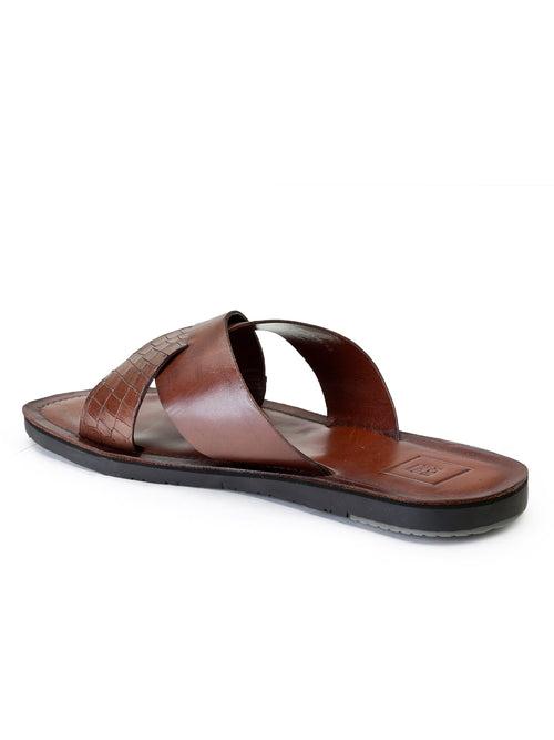 JOE SHU Men's Genuine Leather Casual Slipper