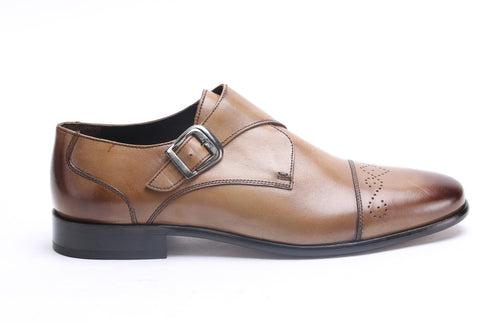 Joe Shu Men's Genuine leather Single Monk Shoe