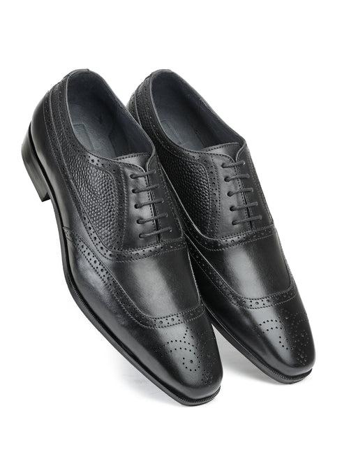 JOE SHU Men’s Formal Lace-up Shoe with brogue