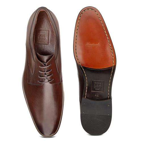 JOE SHU Men's Derby  Leather Lace-up Shoe