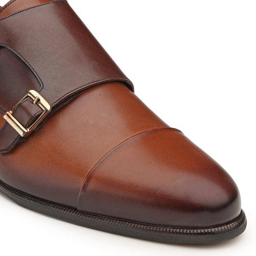 JOE SHU Men's Formal Leather Double Monk