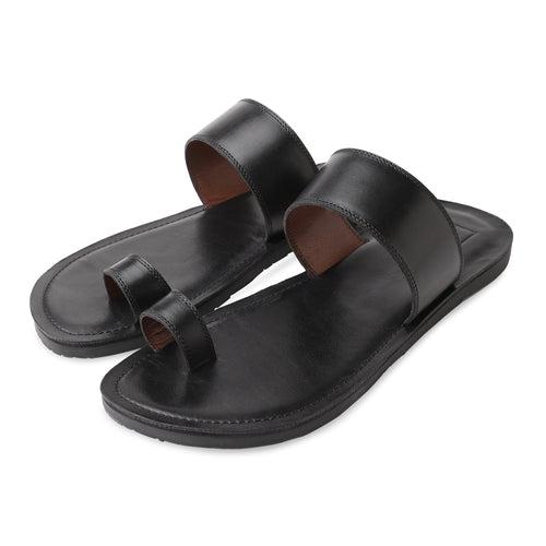 JOE SHU Men's Genuine Leather Casual Slipper