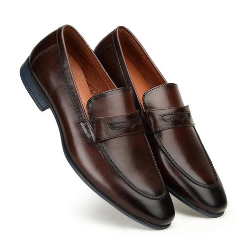 JOE SHU Men's Leather Penny Loafer