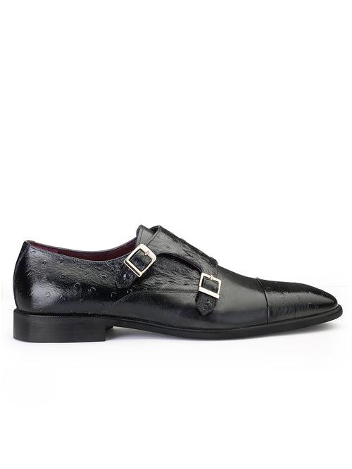 JOE SHU Men's Formal Leather Double Monk Shoe