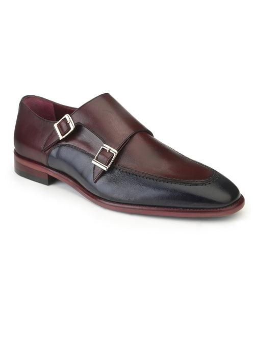 JOE SHU Men's Formal Leather Double Monk Shoe