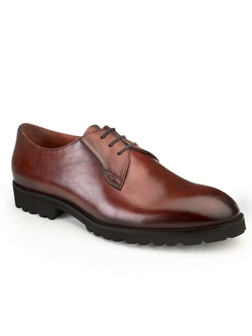 JOE SHU Men's Formal genuine leather Derby Lace-up Shoe