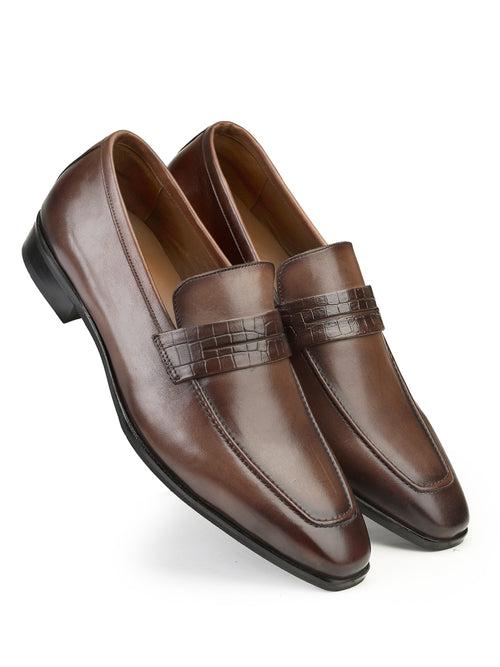 JOE SHU Men's Genuine Leather Semi-Formal Slip-on Shoe