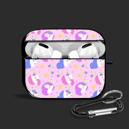Unicorn Colorful Pattern Airpods Glass Case