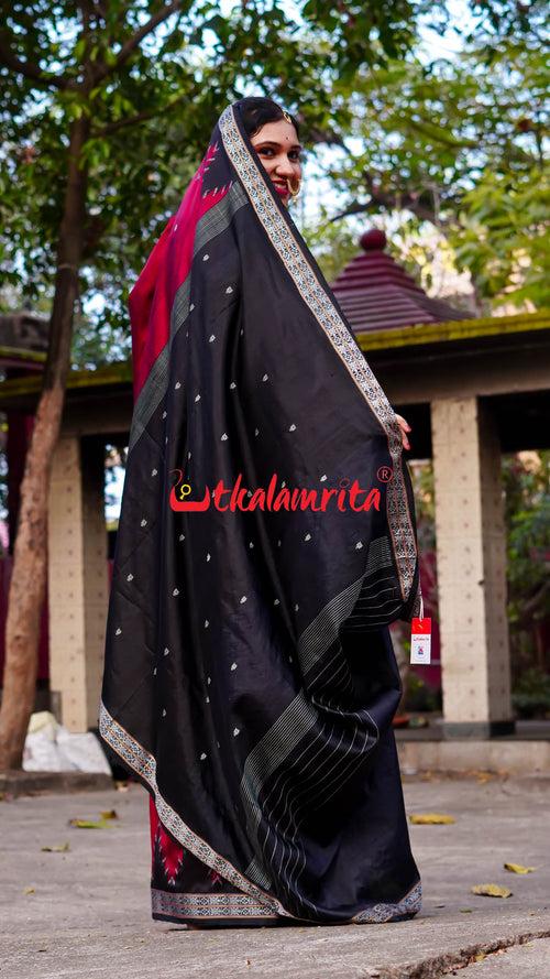 Maroon Queen Khandua Silk Saree