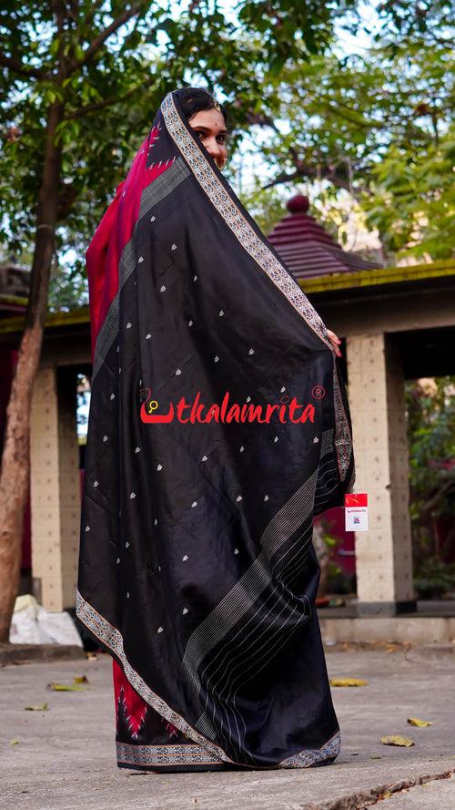 Maroon Queen Khandua Silk Saree