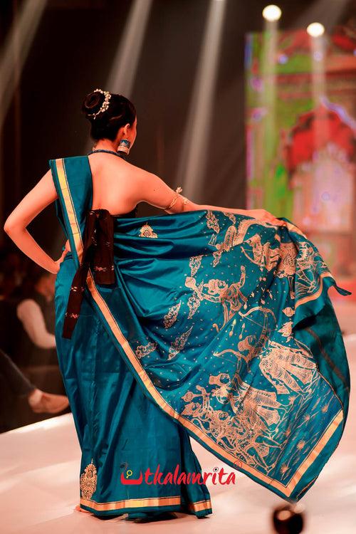 Rama Rabana Judha Pattachitra Silk Saree