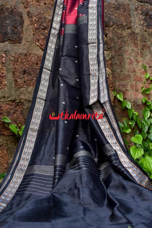 Maroon Queen Khandua Silk Saree