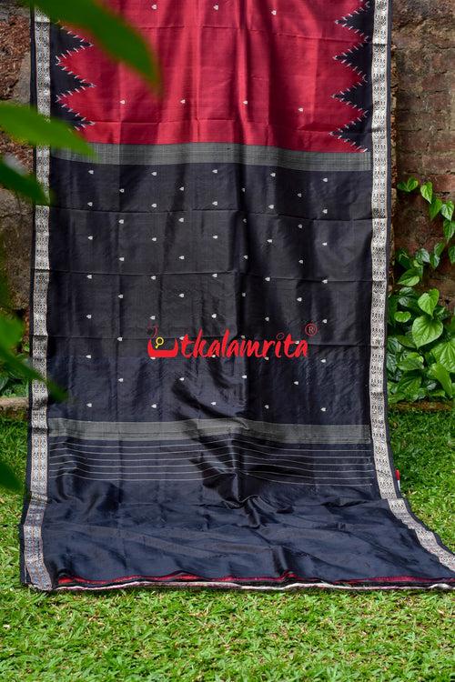 Maroon Queen Khandua Silk Saree