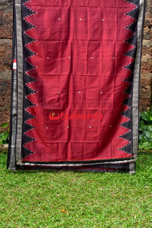 Maroon Queen Khandua Silk Saree