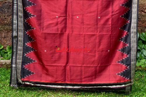 Maroon Queen Khandua Silk Saree