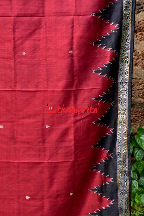 Maroon Queen Khandua Silk Saree