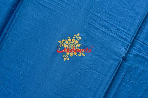 Maya Miriga Blue Pattachitra Silk Saree