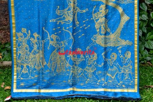 Rama Rabana Judha Pattachitra Silk Saree