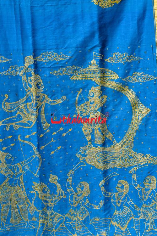 Rama Rabana Judha Pattachitra Silk Saree