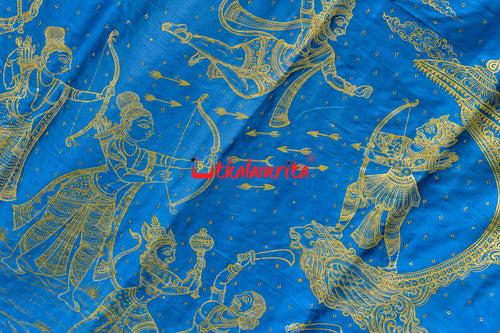 Rama Rabana Judha Pattachitra Silk Saree