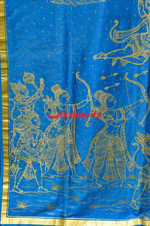 Rama Rabana Judha Pattachitra Silk Saree