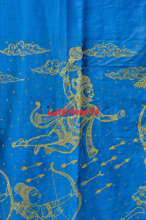 Rama Rabana Judha Pattachitra Silk Saree