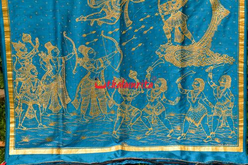 Rama Rabana Judha Pattachitra Silk Saree