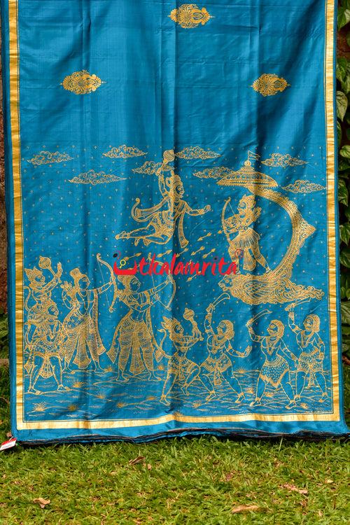 Rama Rabana Judha Pattachitra Silk Saree