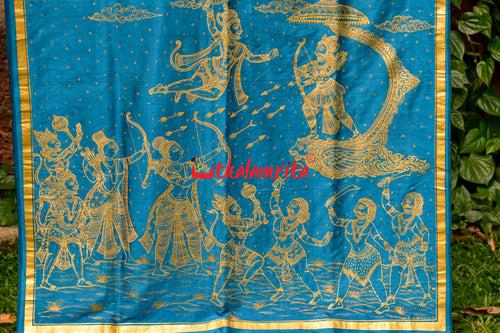 Rama Rabana Judha Pattachitra Silk Saree