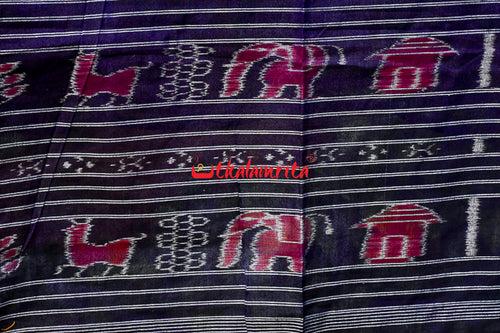 White Navy Blue Tribal (Dupatta)