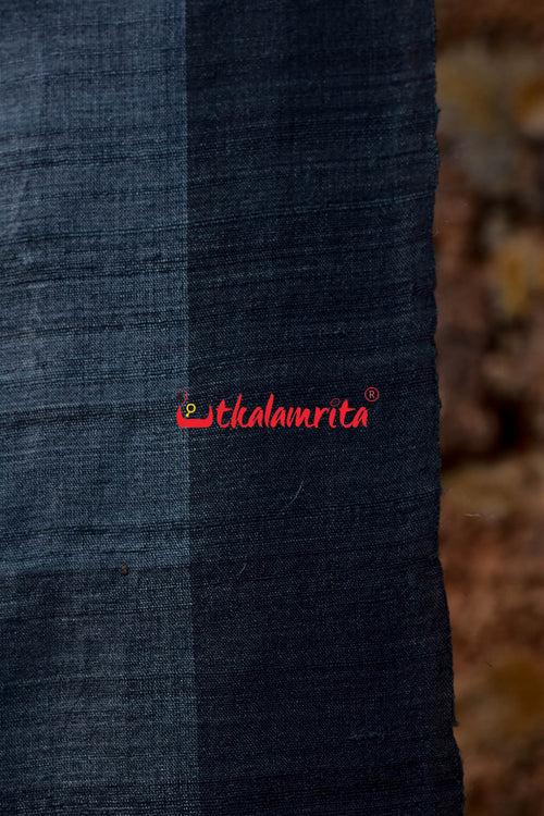 Black Original Ganjam Tussar Silk Saree