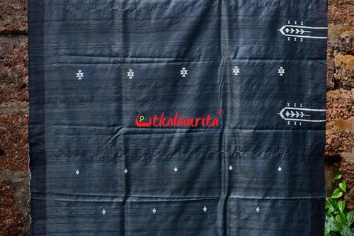 Black Original Ganjam Tussar Silk Saree