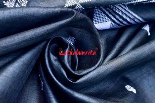 Black Original Ganjam Tussar Silk Saree