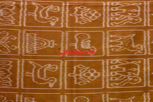 8 Motifs Brown Khandua Silk Saree