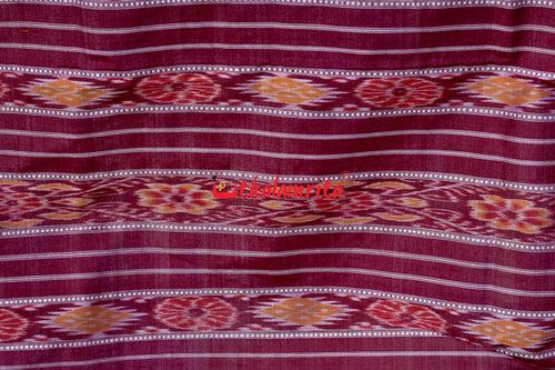 Plain Fine Tussar Maroon Border Saree