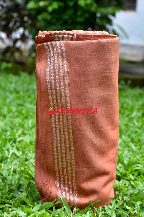 Rust with Rudrakhya Border (Fabric)