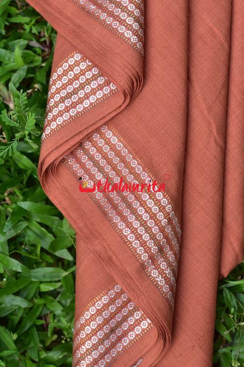 Rust with Rudrakhya Border (Fabric)