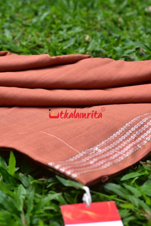 Rust with Rudrakhya Border (Fabric)