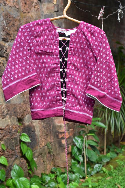 Chhatu White Over Magenta (Ladies' Jacket)