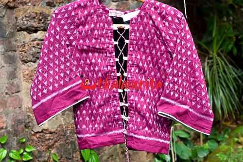 Chhatu White Over Magenta (Ladies' Jacket)