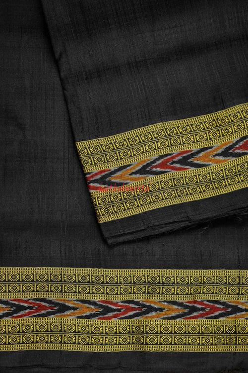 Black Bandha Border Silk (Fabric)