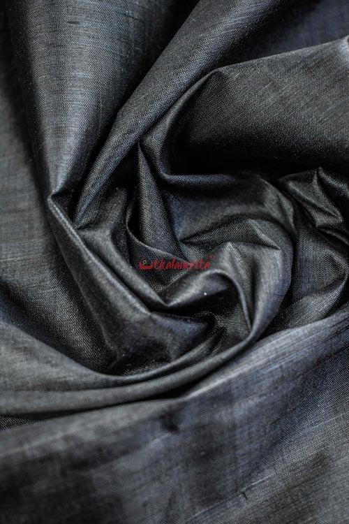 Black Bandha Border Silk (Fabric)