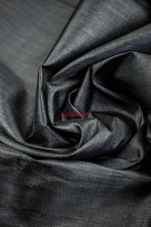 Black Bandha Border Silk (Fabric)