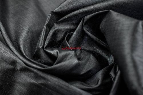 Black Bandha Border Silk (Fabric)