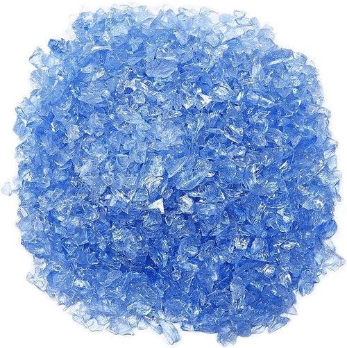 SNOOGG Pack of 300 Gram high Luster Shiny Uneven Stones 2 to 6 mm for Resin Art Decor Table top Aquarium DIY and More (Light Blue)