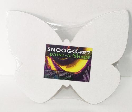 Snoogg 10 Inch 2 Pcs Paint A Shape Cotton Canvas Board Butterfly Shaped Painting/Drawing Blank Panel for Artist Hobby Painter Students Kids