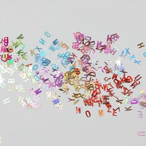 Snoog Foil Alphabet Cutouts with English Letters A to Z and 1 to 10 for DIY Crafts Nail Arts and More